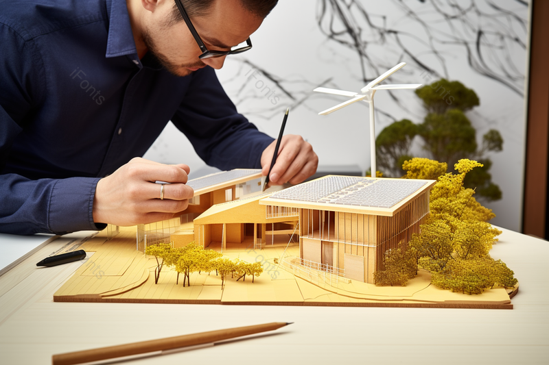 建筑设计环境空间新能源建筑社区模型制作特写,高清,摄影图,摄影图片,图片大全,摄影图免费下载